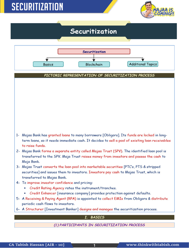 Securitization Process Explained | PDF | Securitization | Venture Capital