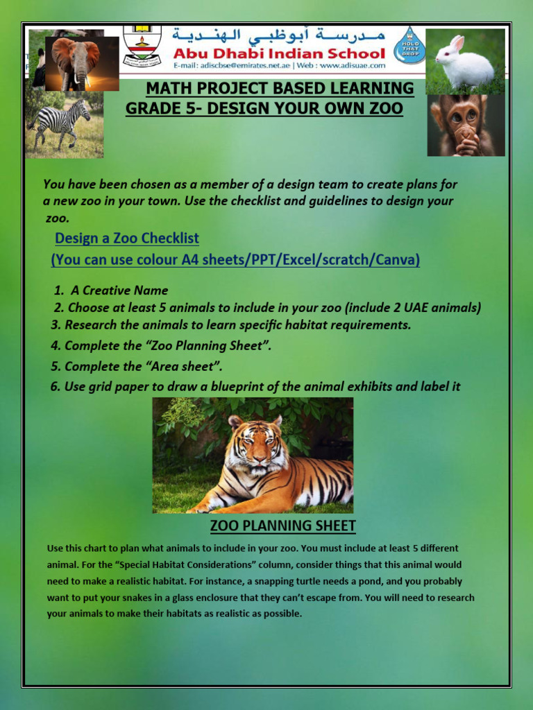 CBA II FINAL ZOO PROJECT1 | PDF | Zoo