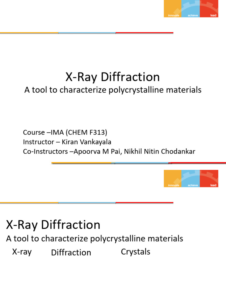 X-Ray Diffraction in Material Science | PDF | Crystal Structure ...