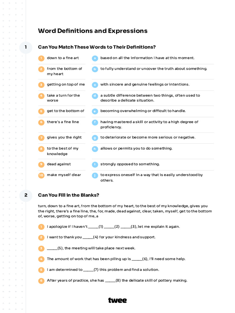 Twee - Word Definitions and Expressions | PDF