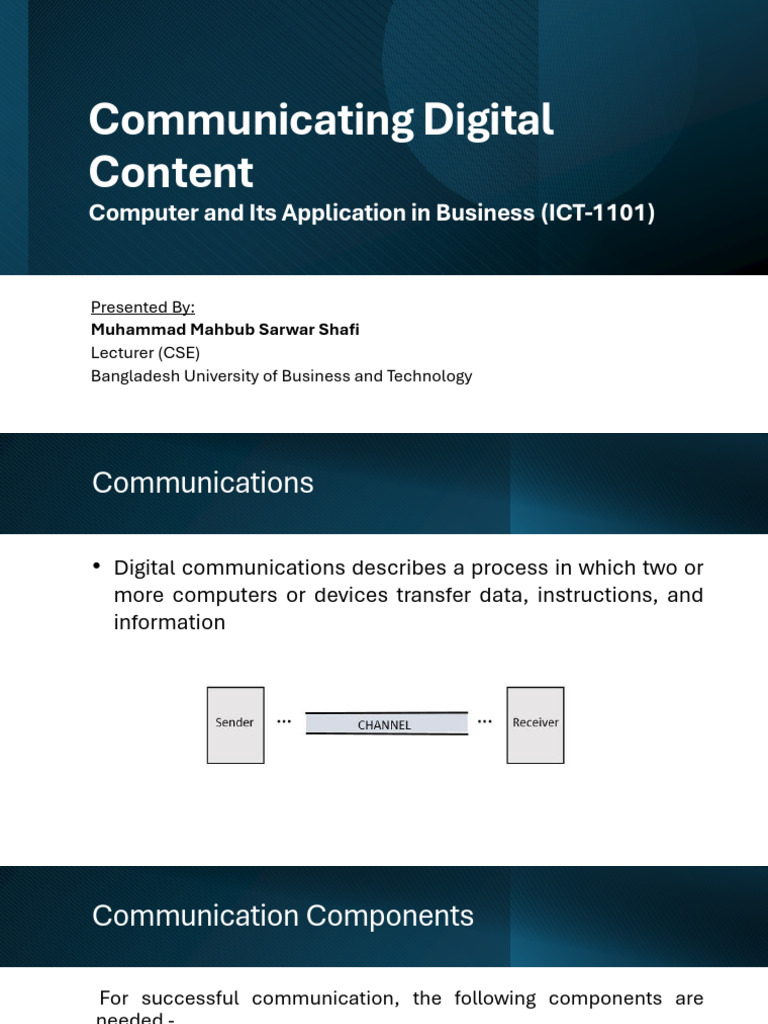 Digital Communication and Networking Basics | PDF | Computer Network ...