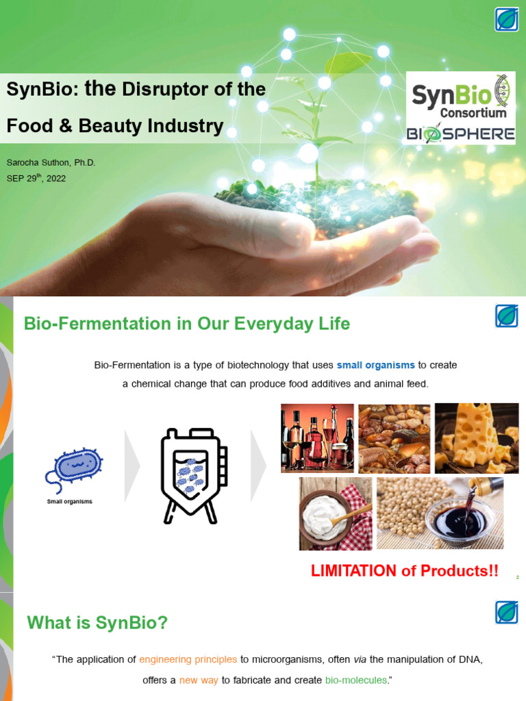 SynBio_Disruptor Food & Beauty Industry | PDF | Biotechnology | Foods