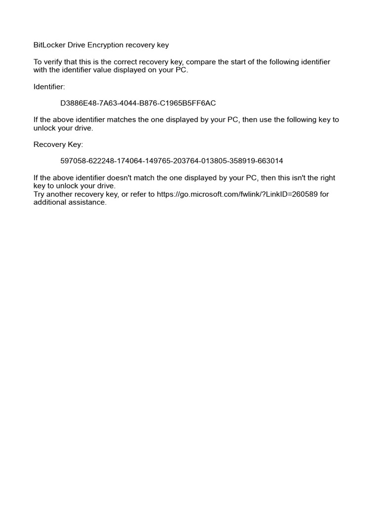 Recovery Key | PDF