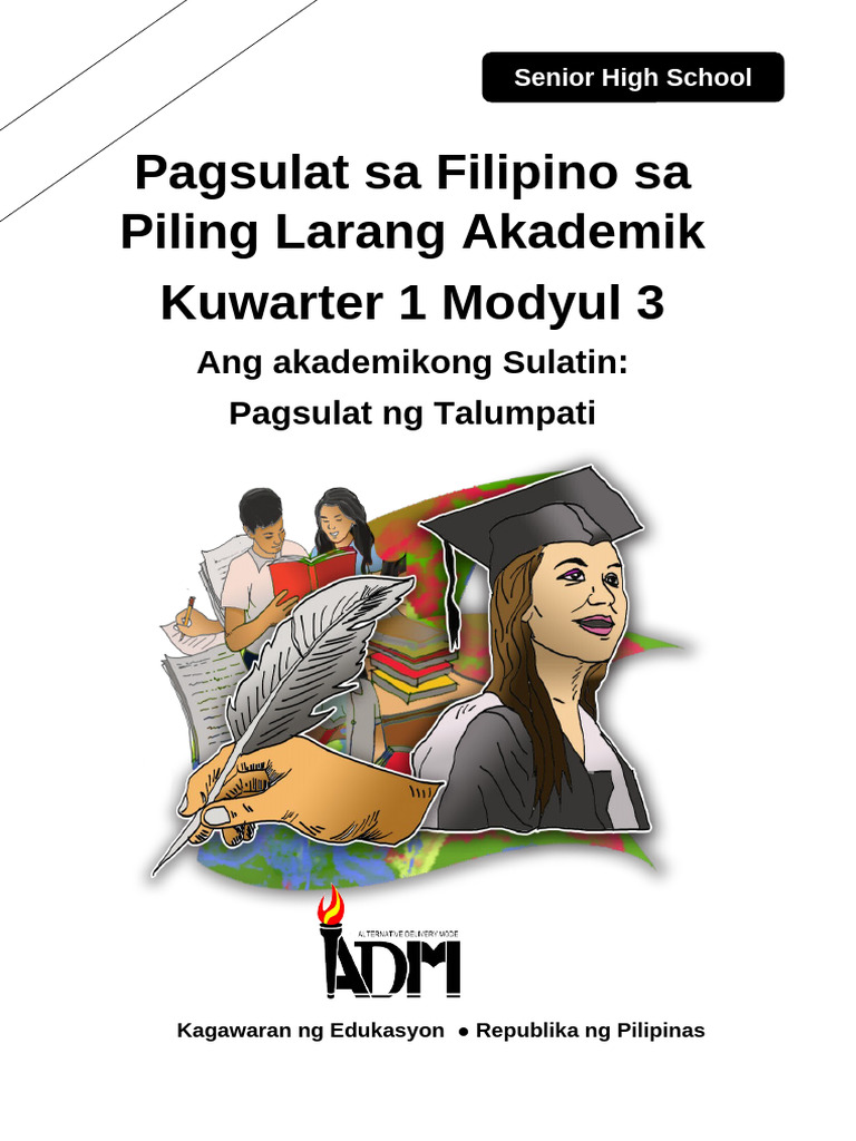 Pagsulat Sa Filipino Sa Piling Larang Akademik Kuwarter 1 Modyul 3 | PDF
