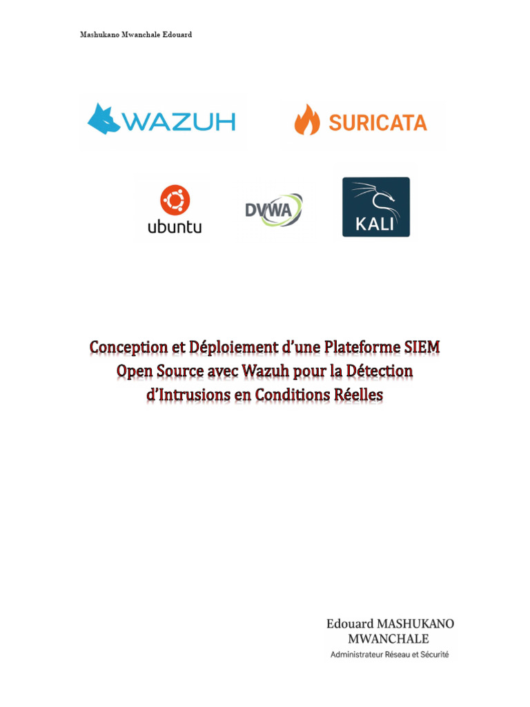 Détection d'intrusions avec Wazuh SIEM | PDF | Sécurité des systèmes d ...