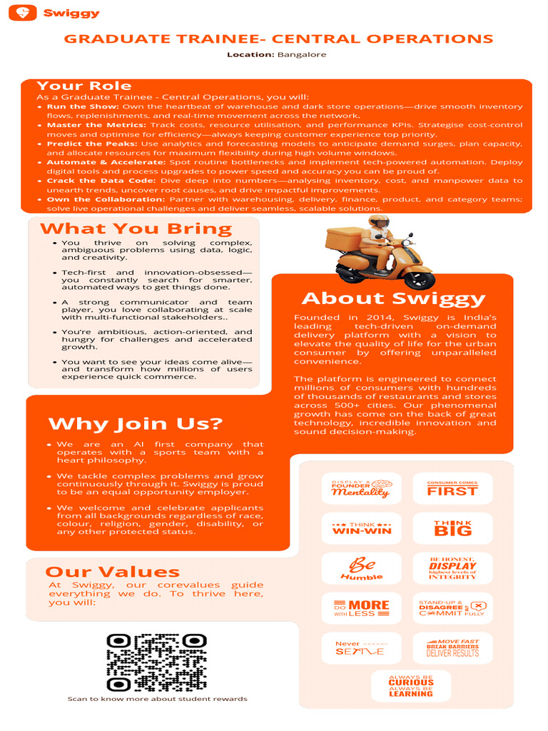 Graduate Trainee Role in Central Operations | PDF | Automation | Analytics