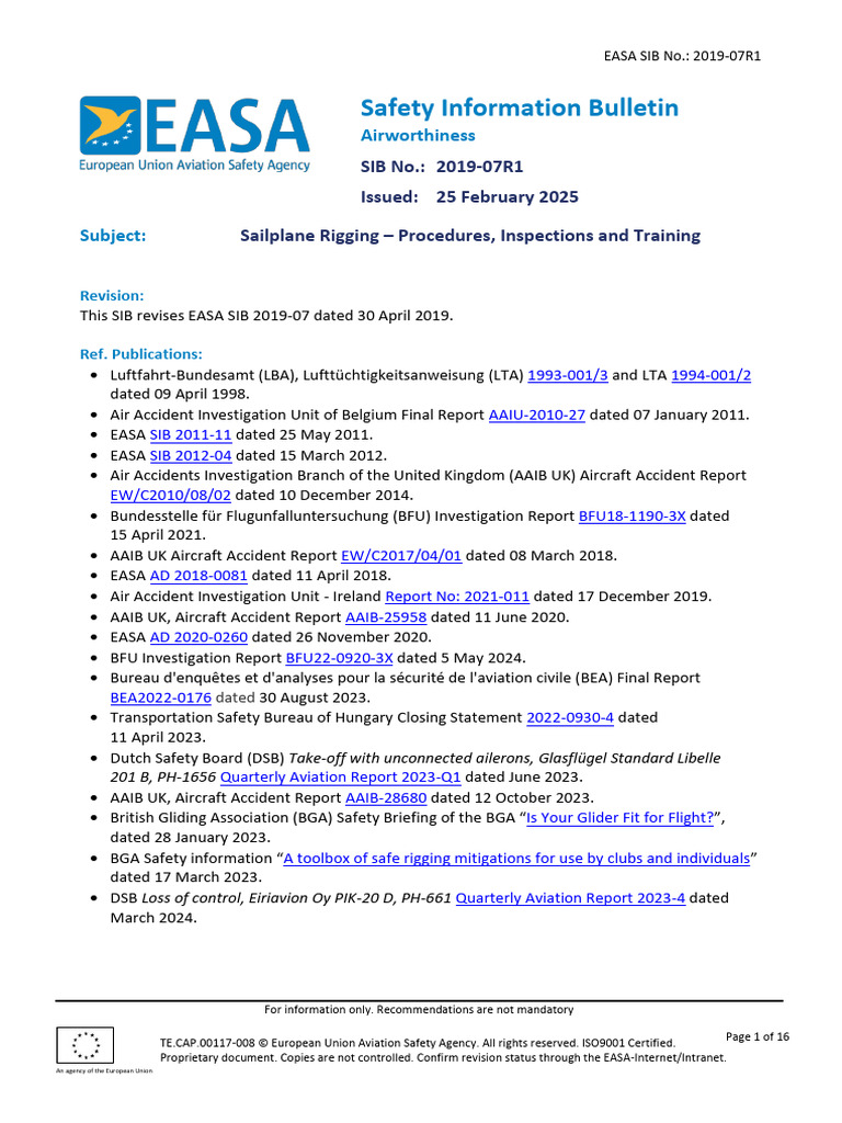 Sailplane Rigging Safety Guidelines | PDF | Flight Control Surfaces ...
