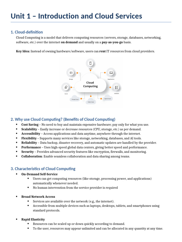 Introduction to Cloud Computing Services | PDF | Cloud Computing ...