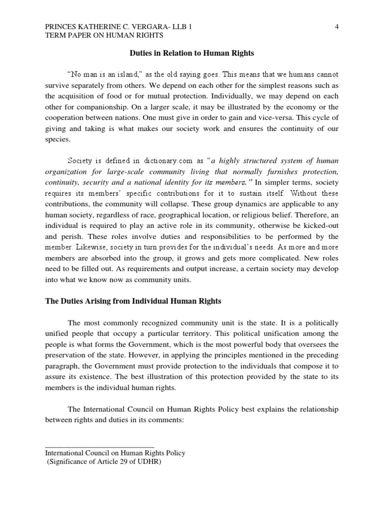 Duties and Rights in Human Rights Law | PDF | Human Rights | Defamation