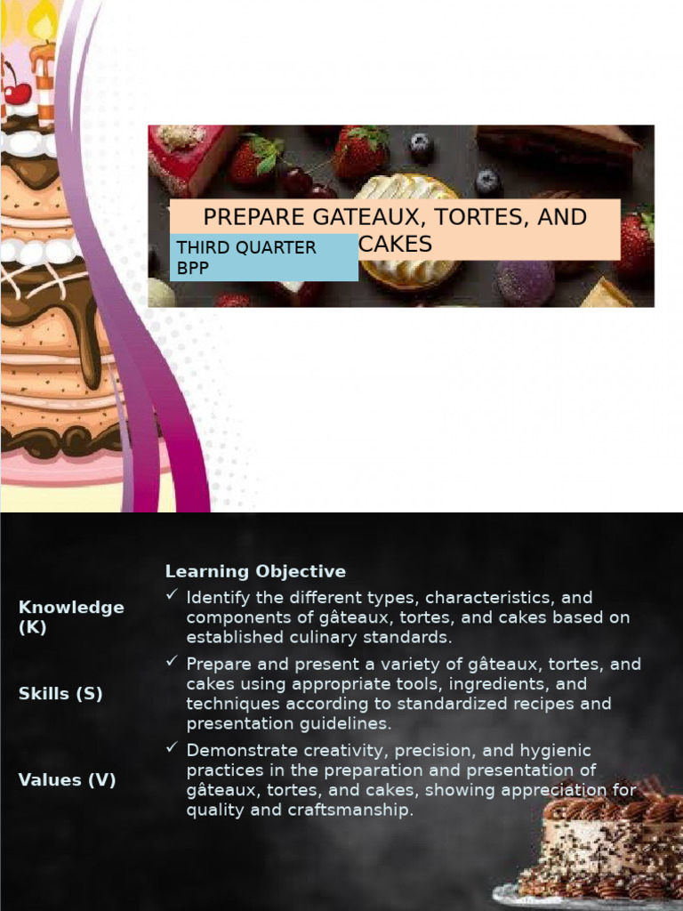 Gâteaux, Tortes, and Cakes: A Culinary Guide | PDF | Cakes | Icing (Food)