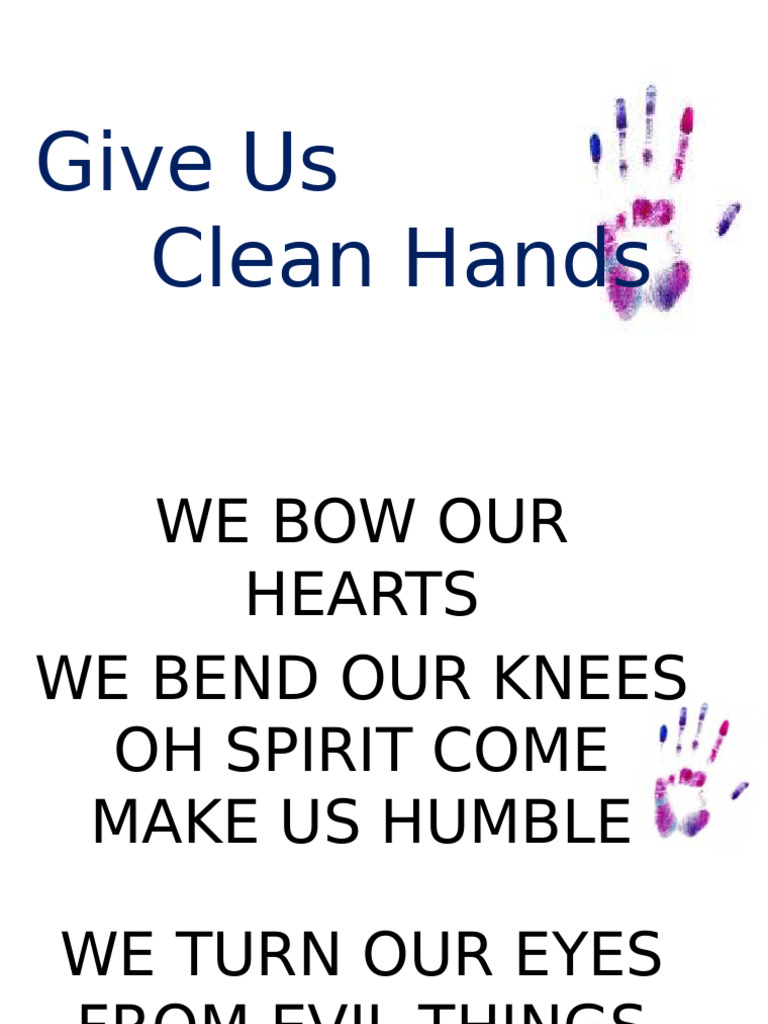 Give Us Clean Hands | PDF