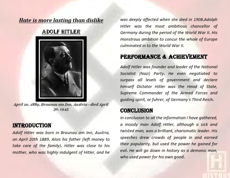 Adolf Hitler: Ambitious Dictator of WWII | PDF