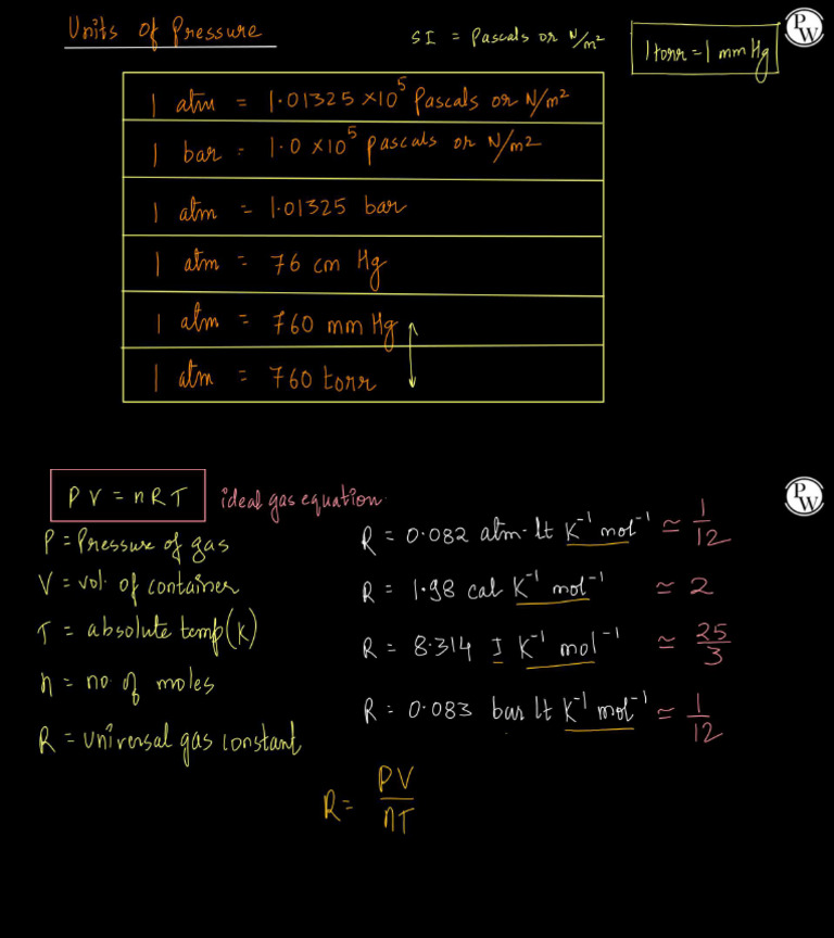 Units of Pressure and Gas Laws | PDF