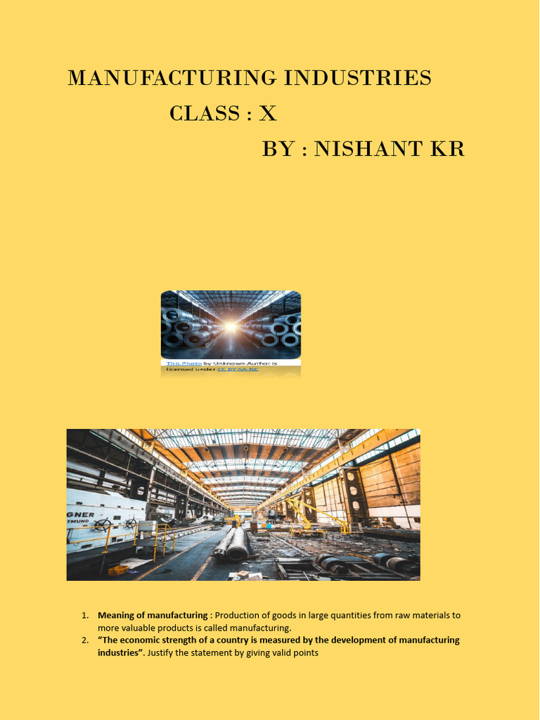 Overview of Manufacturing Industries | PDF | Chemical Industry | Fertilizer