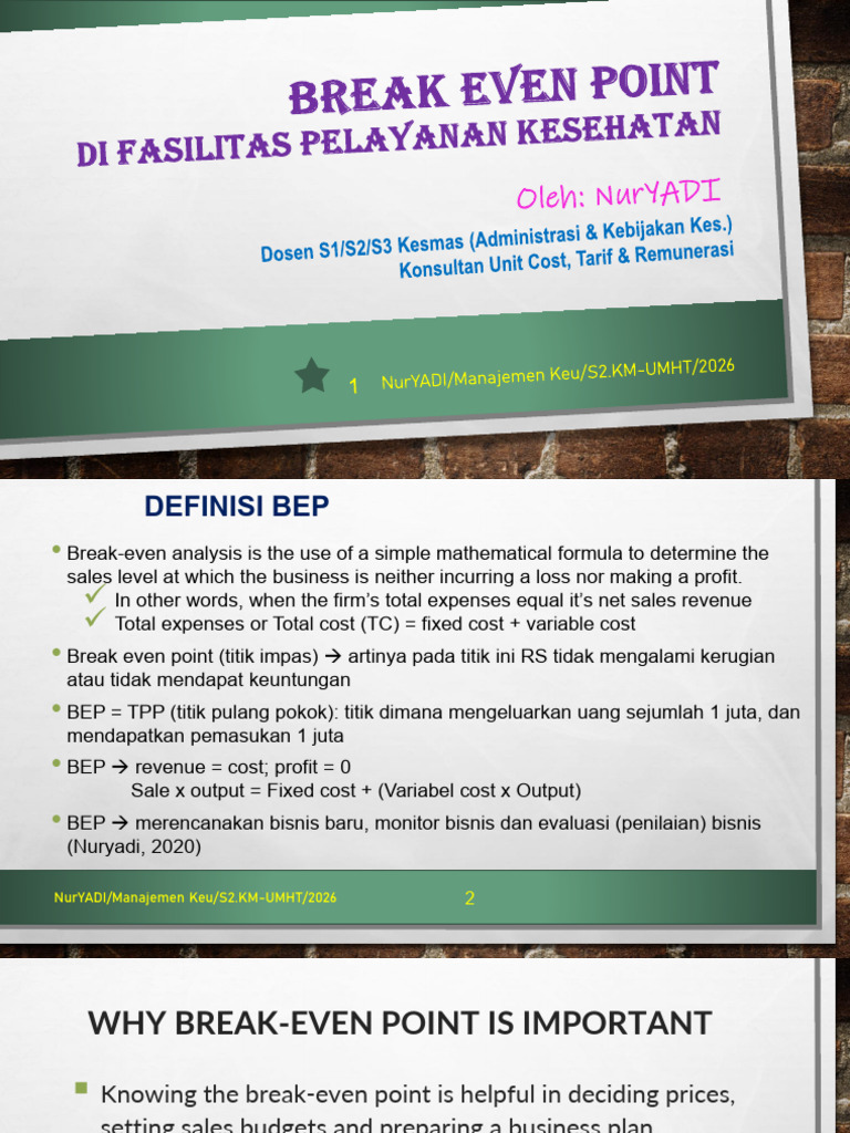 Break-Even Point Analysis Guide | PDF | Marketing | Market (Economics)