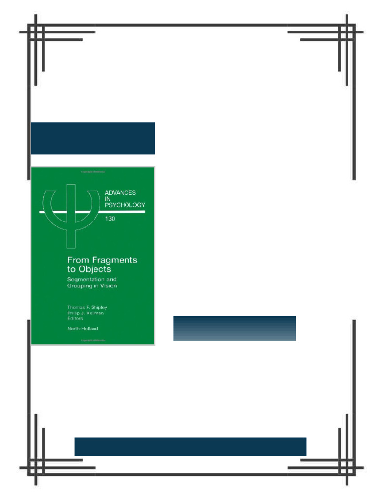 From Fragments to Objects Segmentation and Grouping in Vision 1st ...