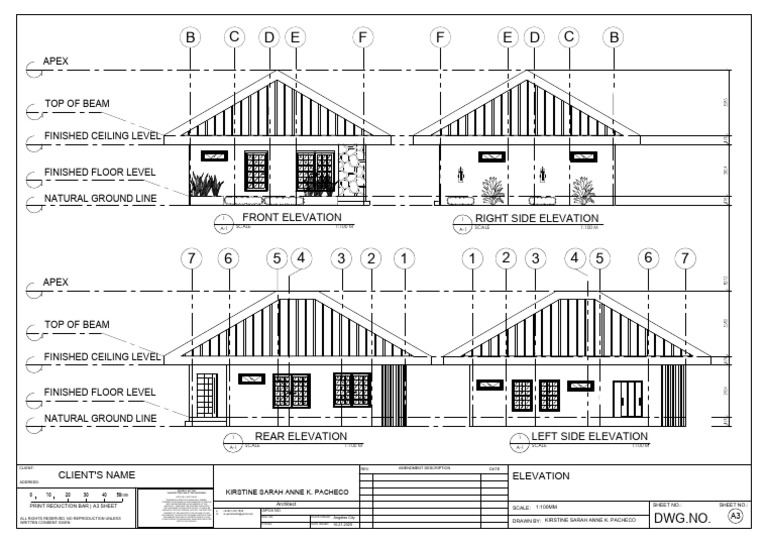 Architectural Elevation Drawings A3 | PDF