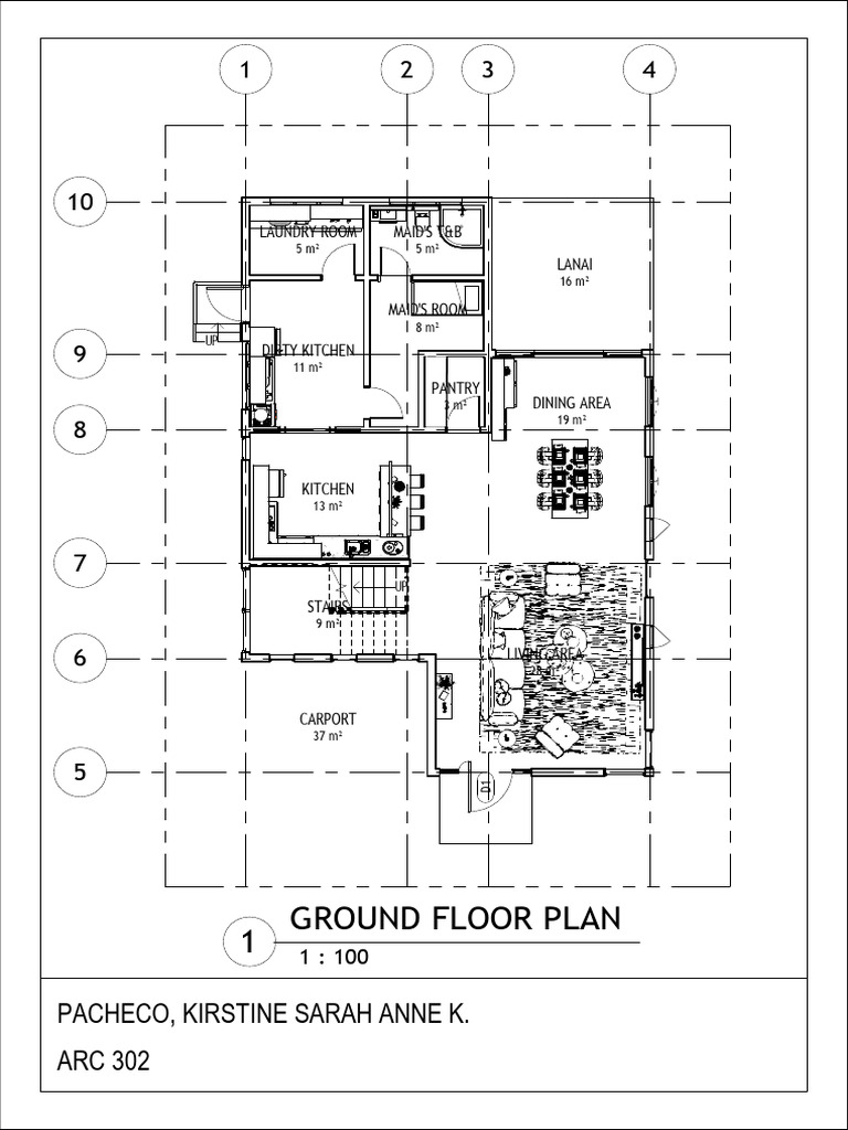 Ground Floor Plan Layout Details | PDF