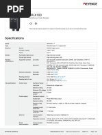 Keyence SR-X300 Code Reader Specs | PDF | Input/Output | Computer Data