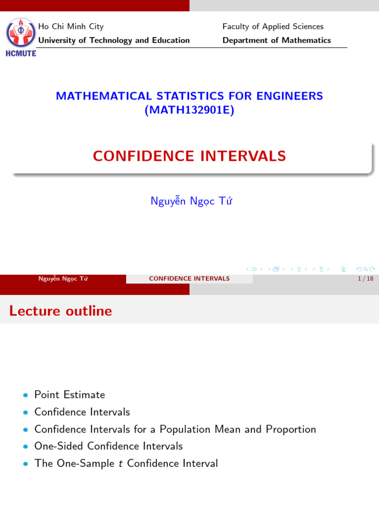 Lecture 4_Confident Intervals | PDF | Bias Of An Estimator | Estimator
