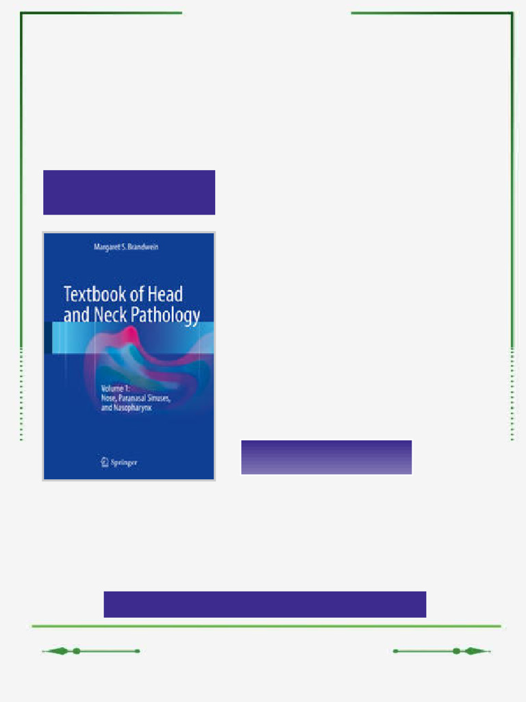 Textbook of Head and Neck Pathology Volume 1 Nose Paranasal Sinuses and ...