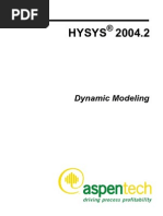 Aspen HySys Dynamic Modeling