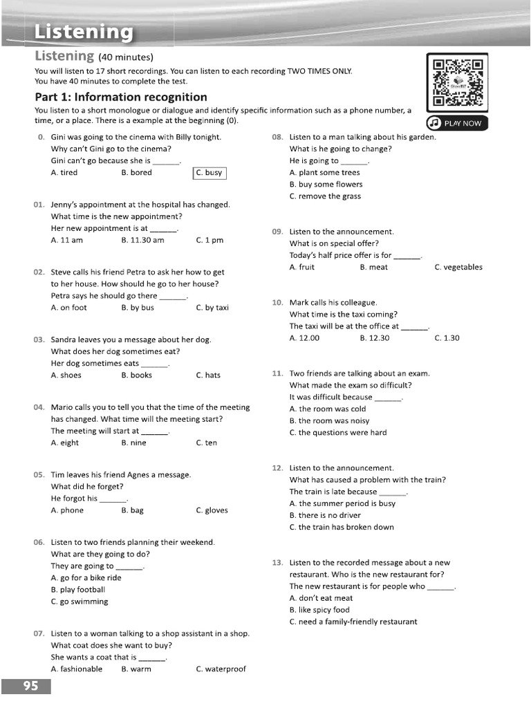 Listening Test 6 | PDF