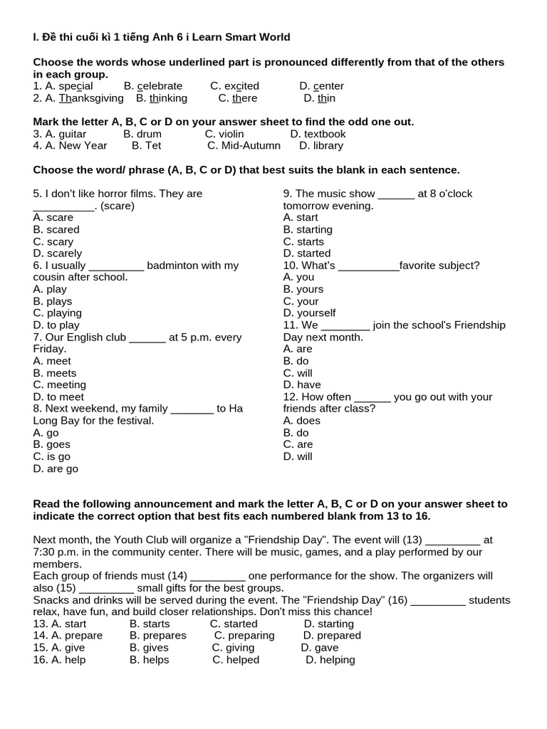 English 6 Final Exam Practice Test | PDF | Chess Theory | Chess