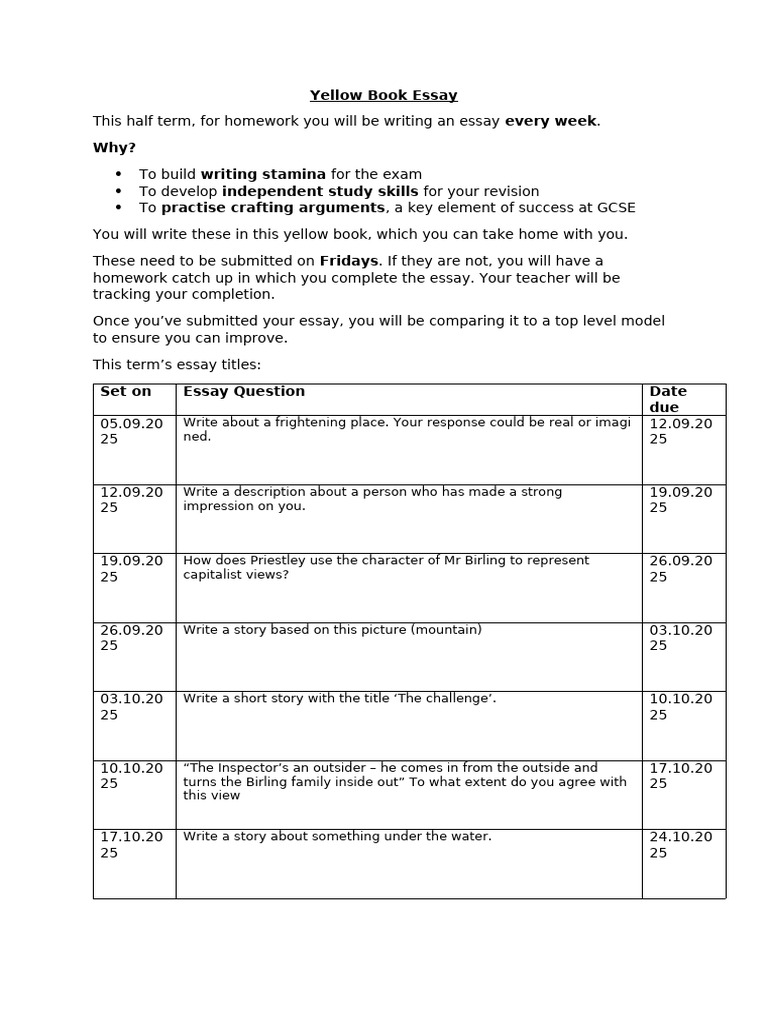 Weekly Essay Writing Guide | PDF | Essays | Human Communication