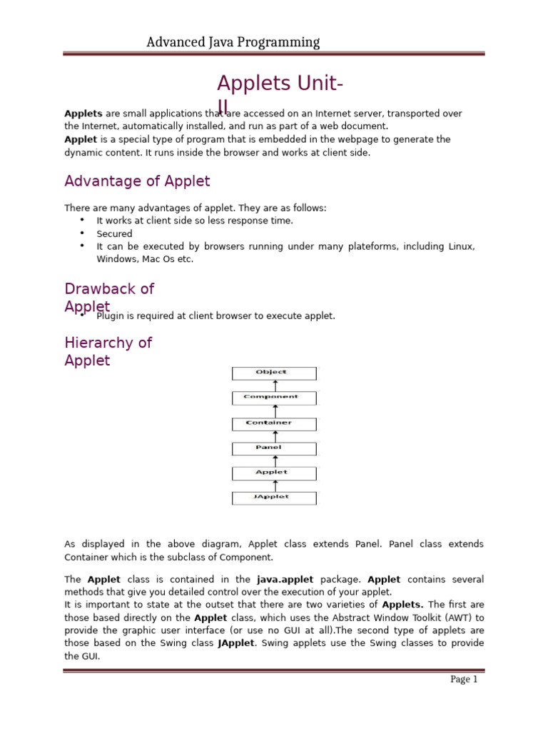 Understanding Java Applets Basics | PDF | Software | Software Development