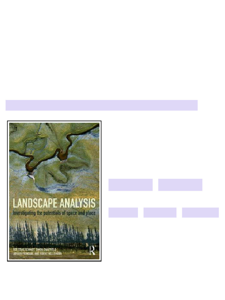 (Ebook) Landscape Analysis: Investigating the Potentials of Space and ...