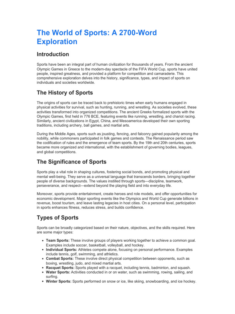 Sports Explained | PDF | Sports