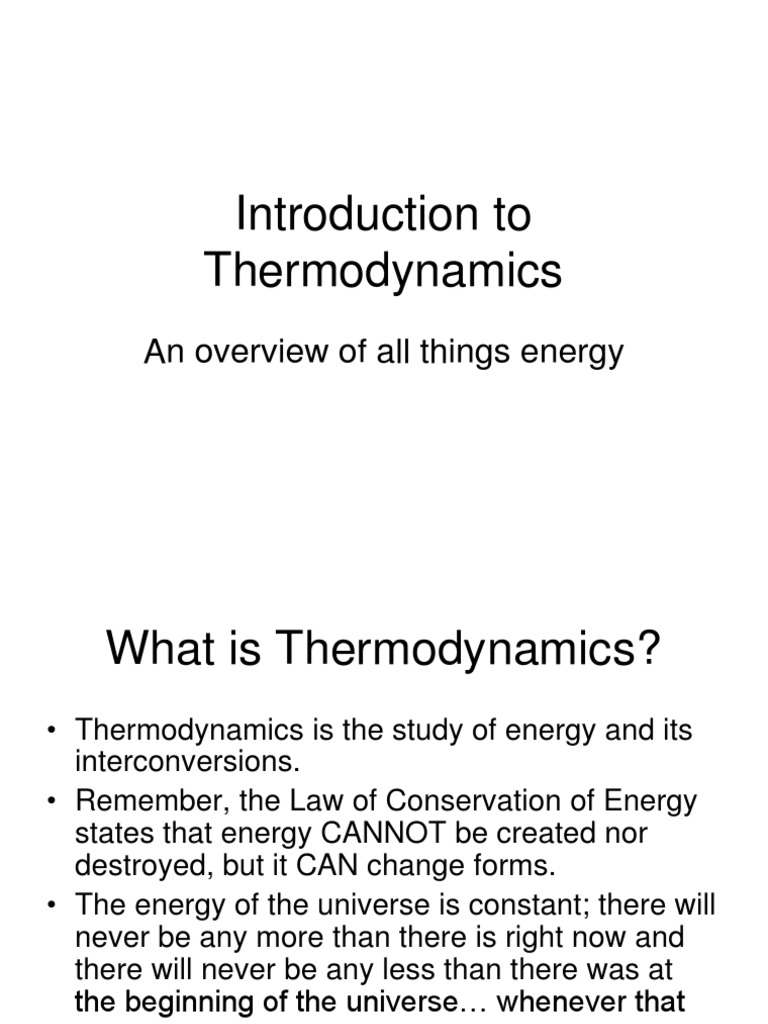 Introduction to Thermodynamics | PDF
