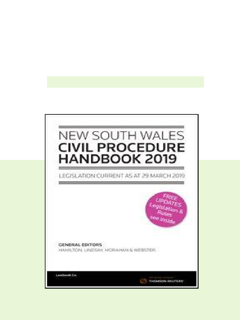 (eBook PDF) NSW Civil Procedure Handbook 2019 available instanly | PDF ...