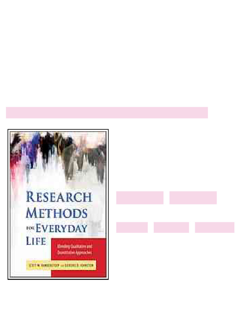 (Ebook) Research methods for everyday life : blending qualitative and ...