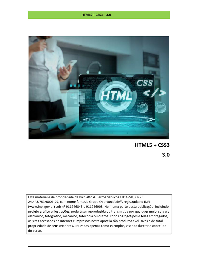 Curso Completo de HTML5 e CSS3 | PDF | Rede mundial de computadores ...