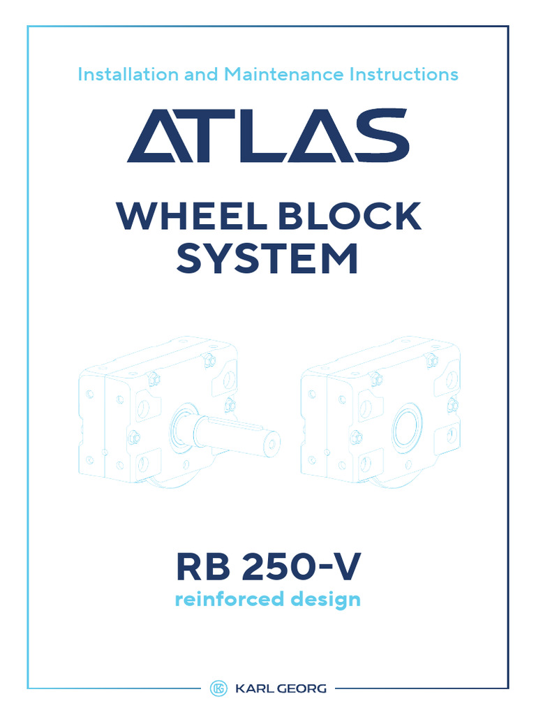 RB 250-V Wheel Block System Guide | PDF | Screw | Bearing (Mechanical)