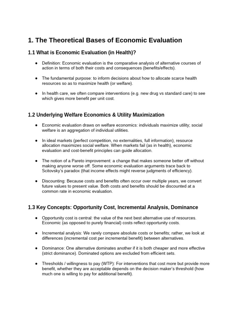 Economic Evaluation in Health Care | PDF | Cost–Benefit Analysis ...
