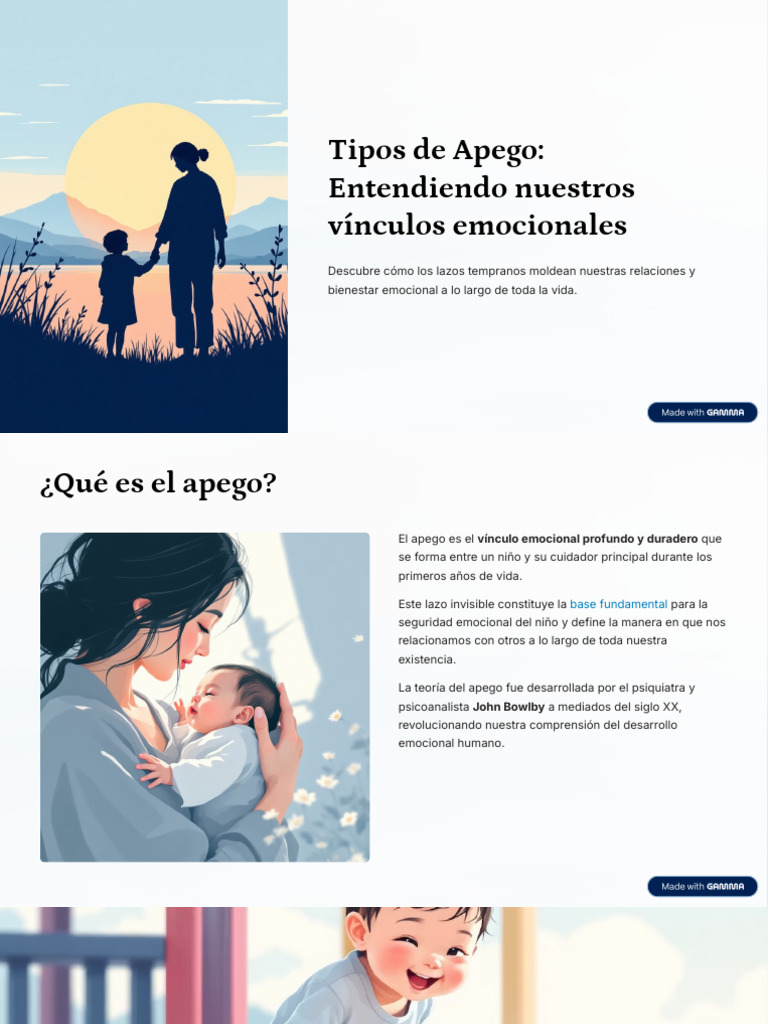 Tipos de Apego y su Impacto Emocional | PDF | Teoría de apego | Las ...