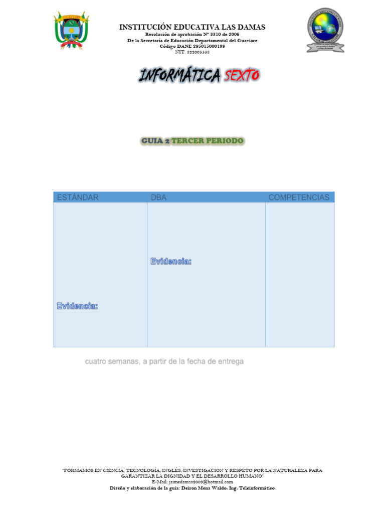 3 Guia 2 Informatica-Periodo 3 Grado Sexto - 2021 | PDF | Hardware de ...