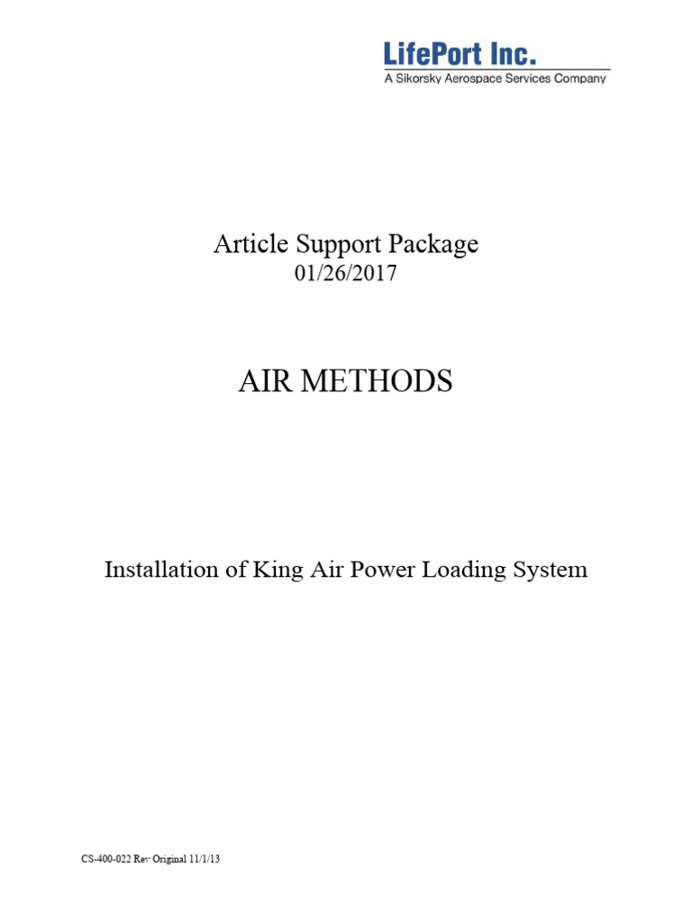 King Air Power Loading System Guide | PDF