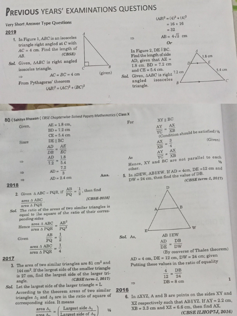 PYQs 6 Triangles in The World ???????????? | PDF