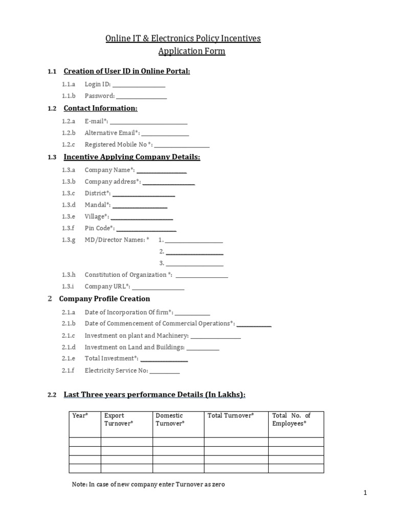 IT & Electronics Incentive Application Form | PDF | Lease | Invoice