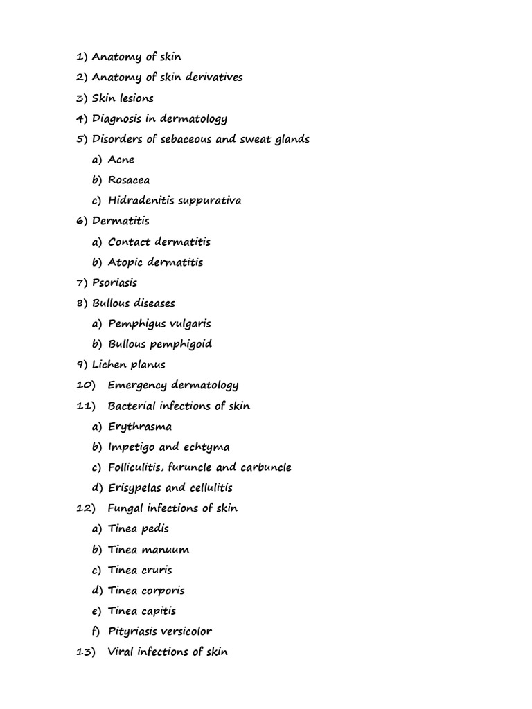 Comprehensive Guide to Skin Anatomy and Disorders | PDF | Skin | Epidermis
