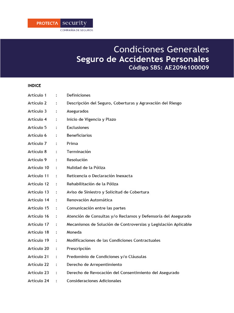Condiciones Generales