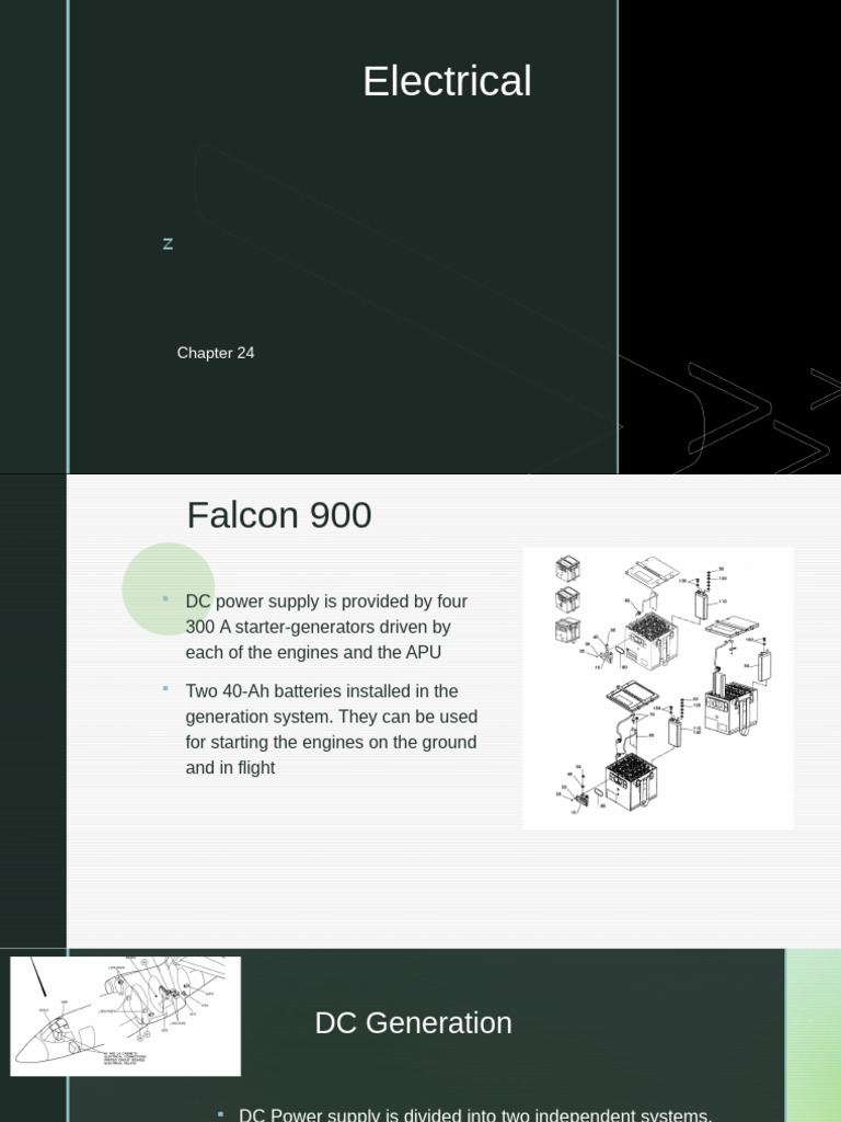 Falcon 900 Electrical Power Systems | PDF | Direct Current | Power Supply