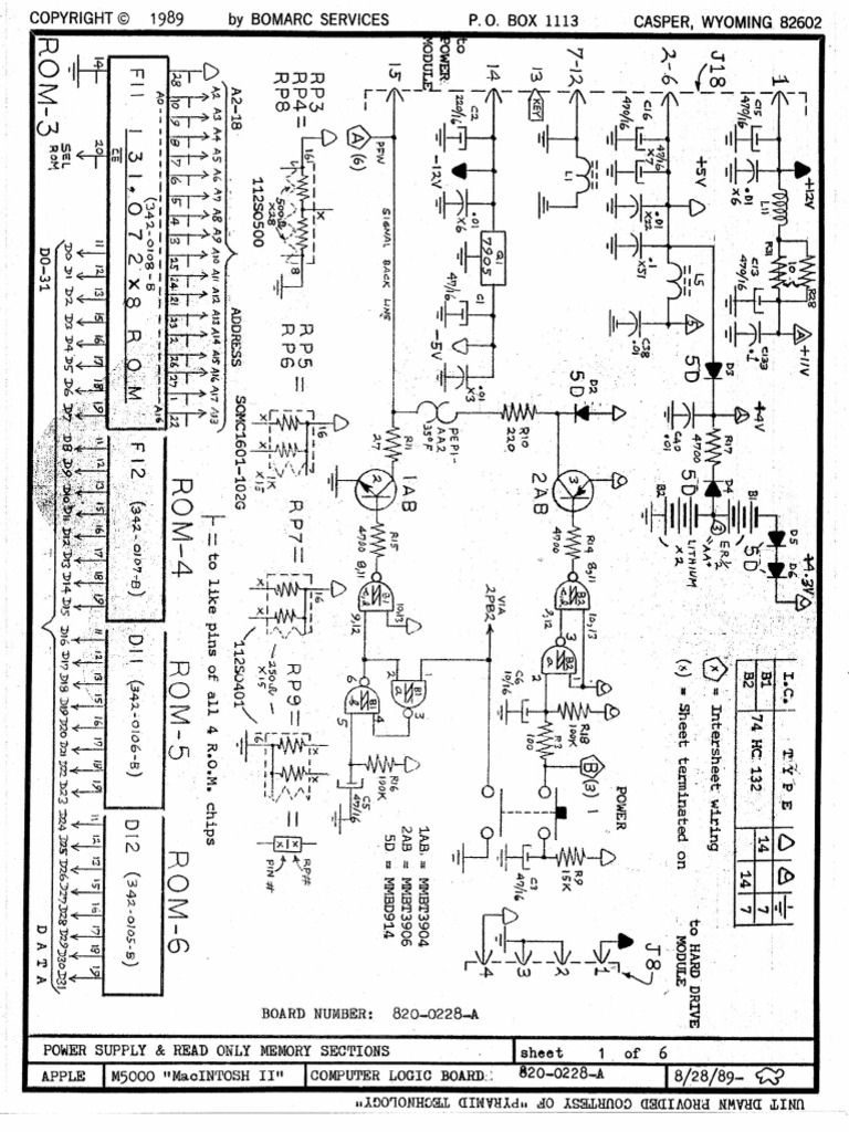 Macintosh II Schematic (bomarc) | PDF