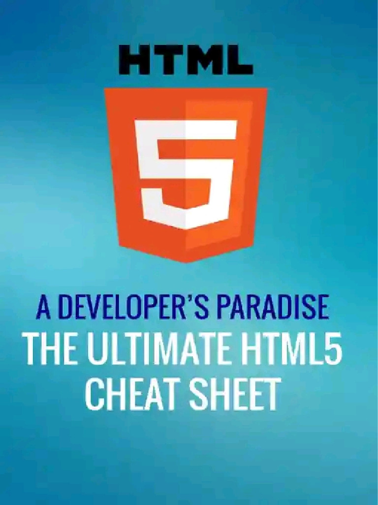 HTML Cheat Sheet | PDF