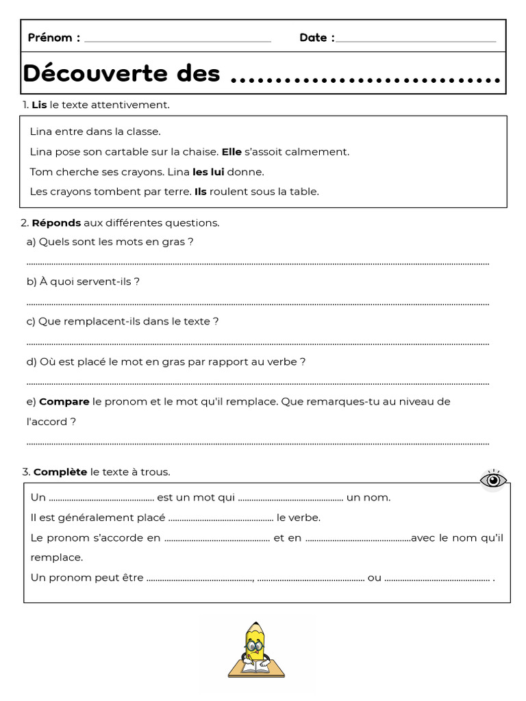 Les Pronoms | PDF | Pronom | Nombre grammatical