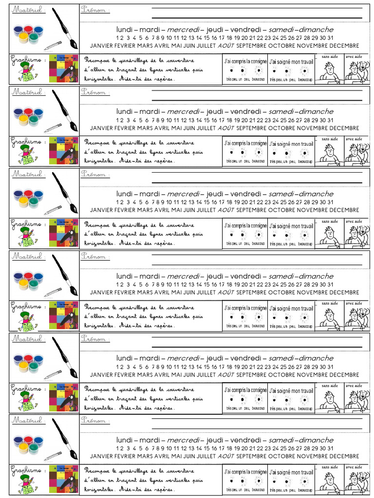 Activités de graphisme et motricité fine | PDF